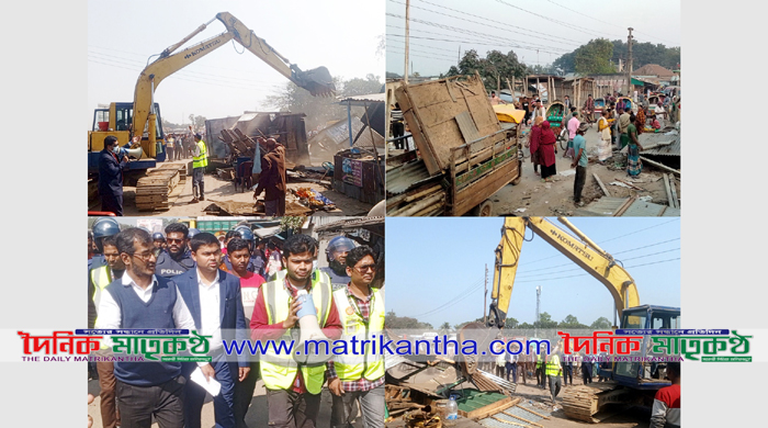 দৌলতদিয়া বিআইডব্লিউটিএ’র টার্মিনালে অভিযান ঃ শতাধিক অবৈধ স্থাপনা উচ্ছেদ